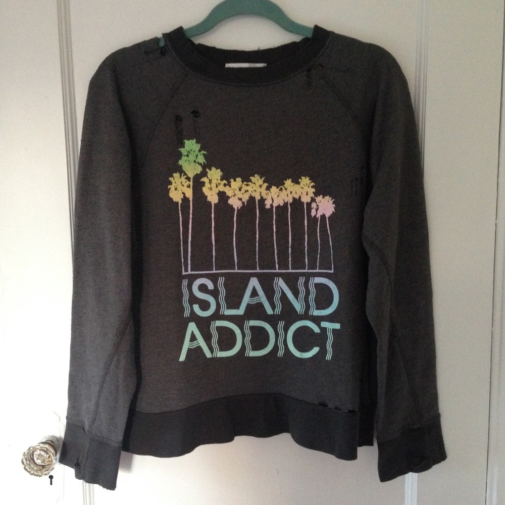 Wildfox Distressed Island Addict Sommers Sweater